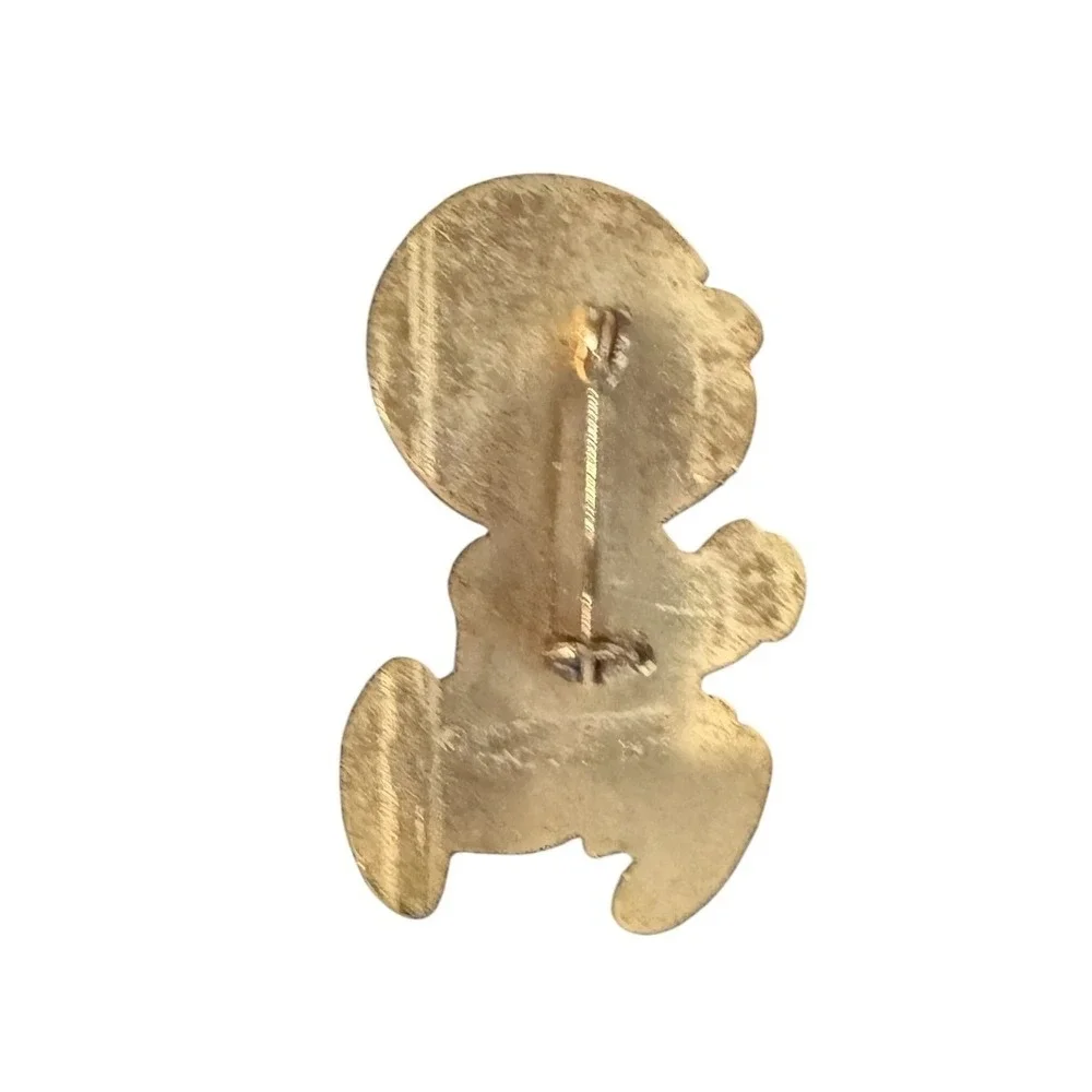 Vintage Peanuts Charlie Brown Football Enamel Pin Red Helmet Gold‎ Tone Pinback